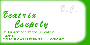 beatrix csepely business card